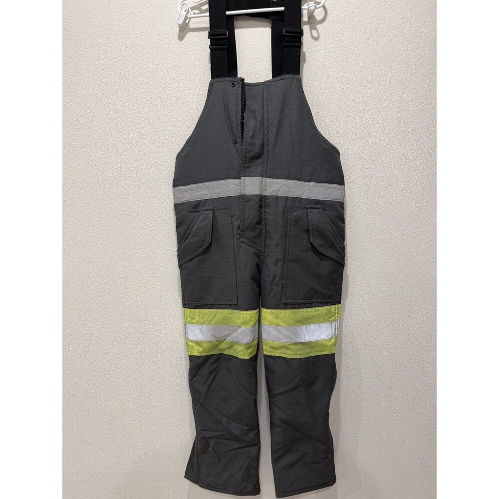 RefrigiWear Bib Overalls Freezer Edge Warm Insulated 7250R Men's Sz M Reflective